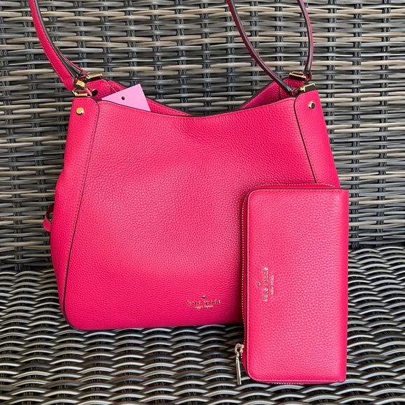 Kate Spade leila md triple compartment shoulder bag & leila lg continentl wallet - Picture 15 of 16